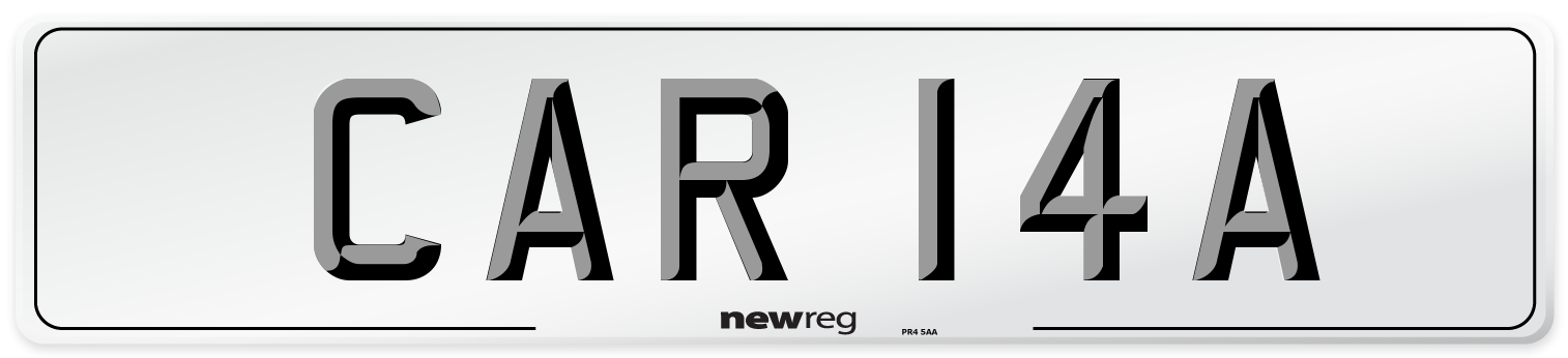 CAR 14A Number Plate from New Reg
